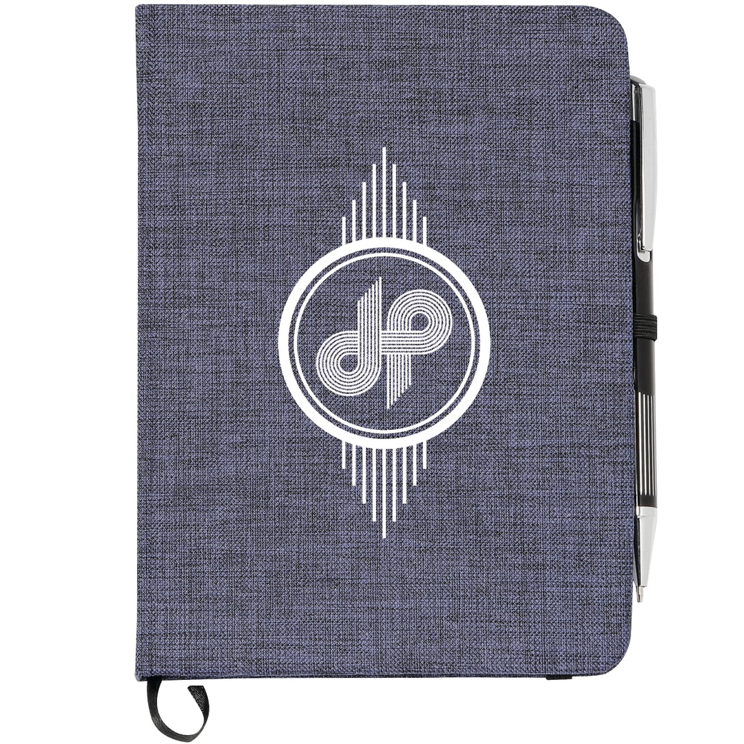 5" x 7" Heathered Bound Notebook - SM-3534 Blue