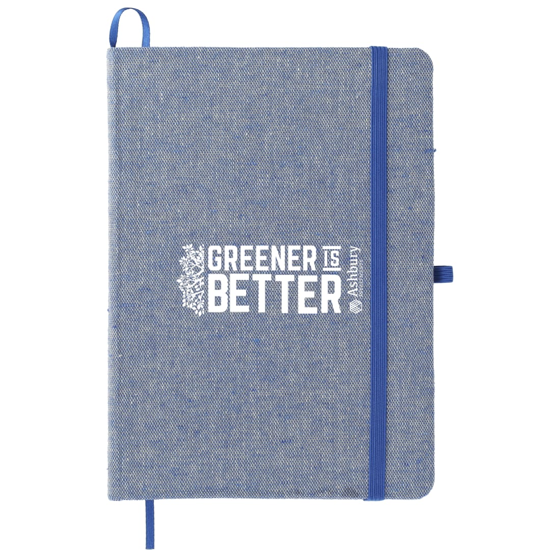 5" x 7" Recycled Cotton Bound Notebook - SM-3556 Blue