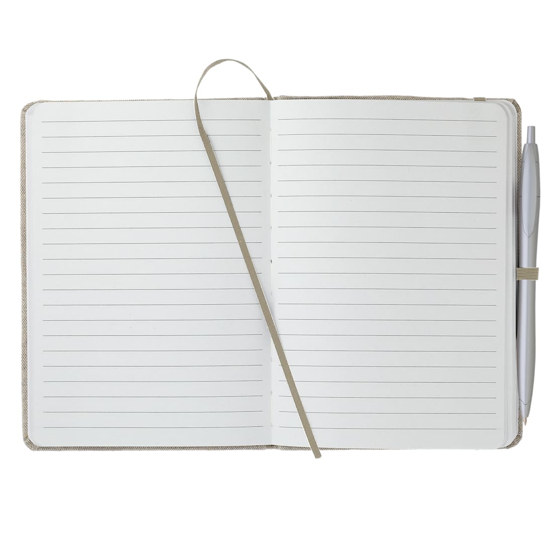 5" x 7" Recycled Cotton Bound Notebook - SM-3556 Natural
