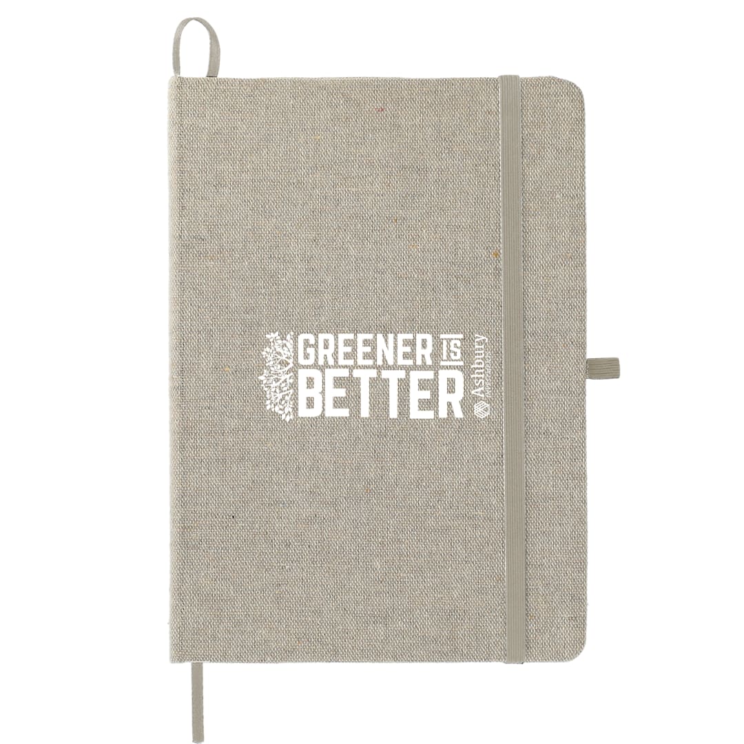 5" x 7" Recycled Cotton Bound Notebook - SM-3556 Natural