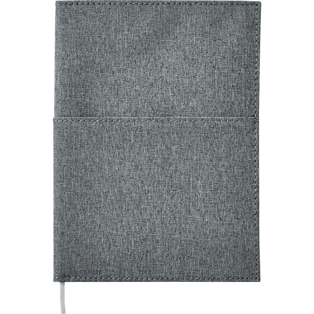 5"x 7" Canvas Pocket Refillable Notebook - SM-3565 Black