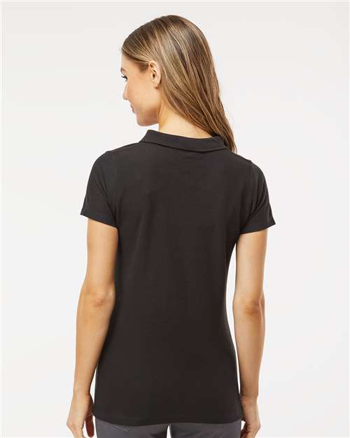 M&O Women's Ringspun Pique Polo - 7600 - 7600M Black