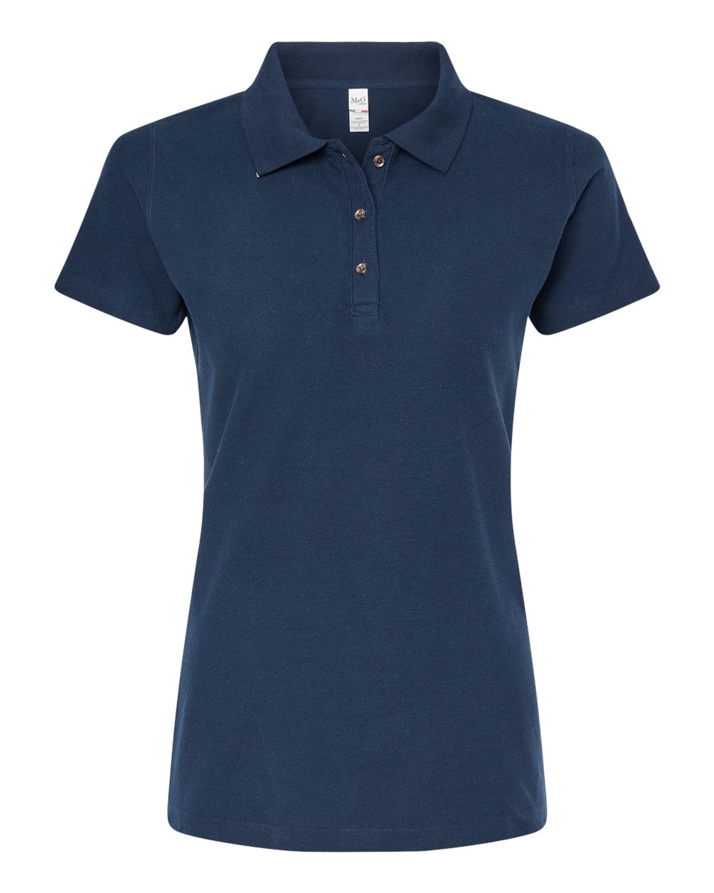 M&O Women's Ringspun Pique Polo - 7600 - 7600M Bright Navy