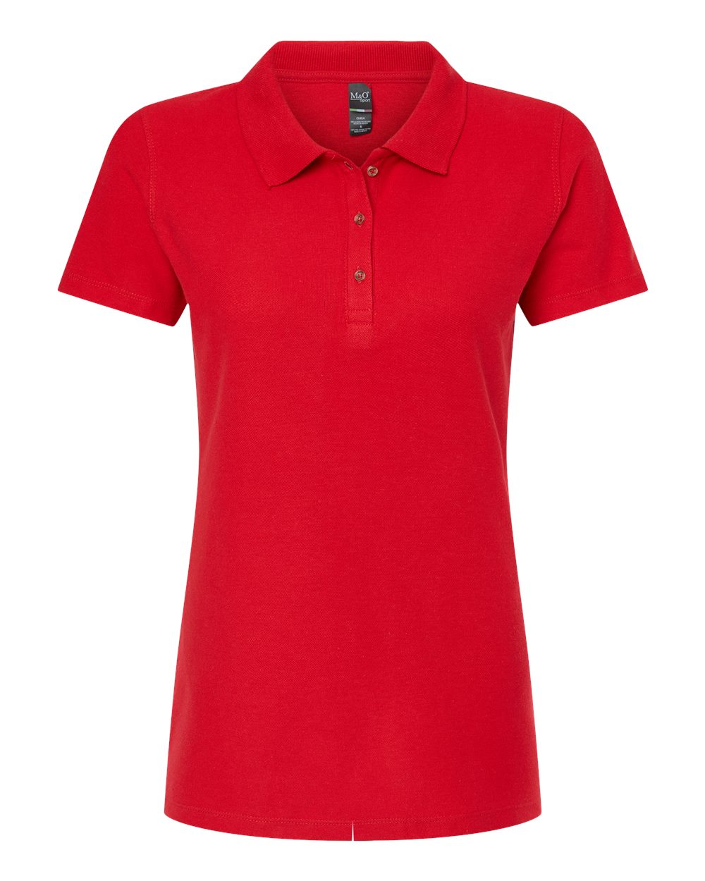 M&O Women's Ringspun Pique Polo - 7600 - 7600M Bright Red
