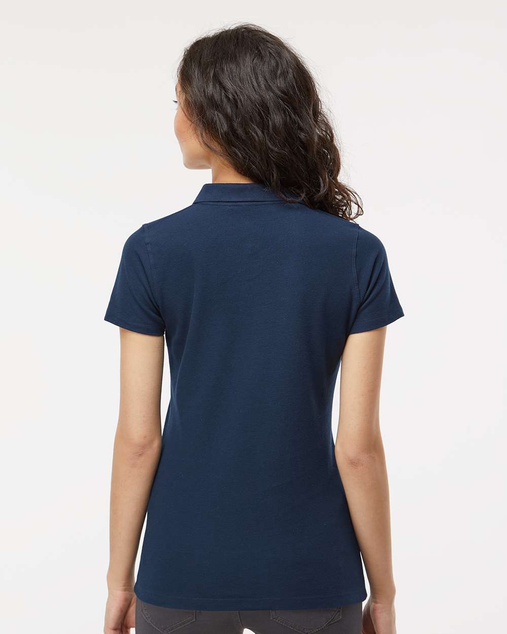 M&O Women's Ringspun Pique Polo - 7600 - 7600M Bright Navy
