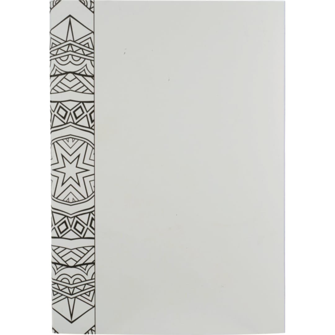 Bullet 5.5" x 8.5" Doodle Coloring Notebook - SM-3572 White