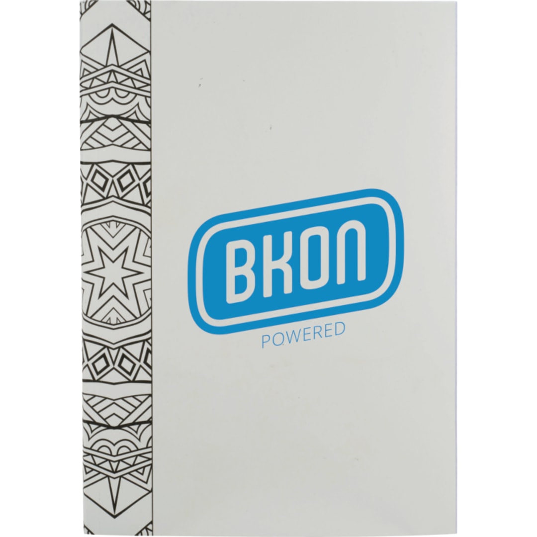 Bullet 5.5" x 8.5" Doodle Coloring Notebook - SM-3572 White