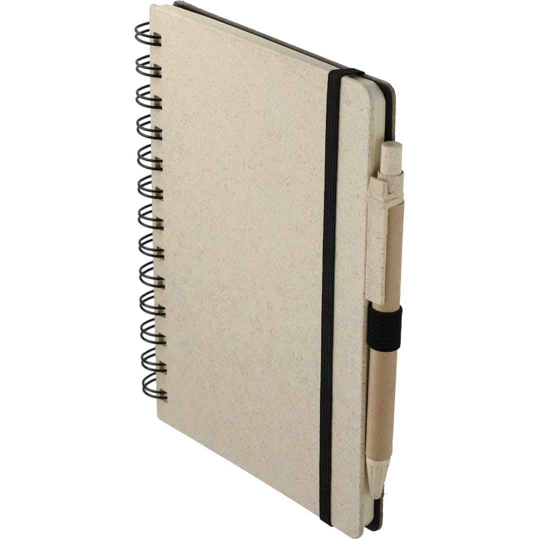  5" x 7" Wheat Straw Notebook With Pen - SM-3583