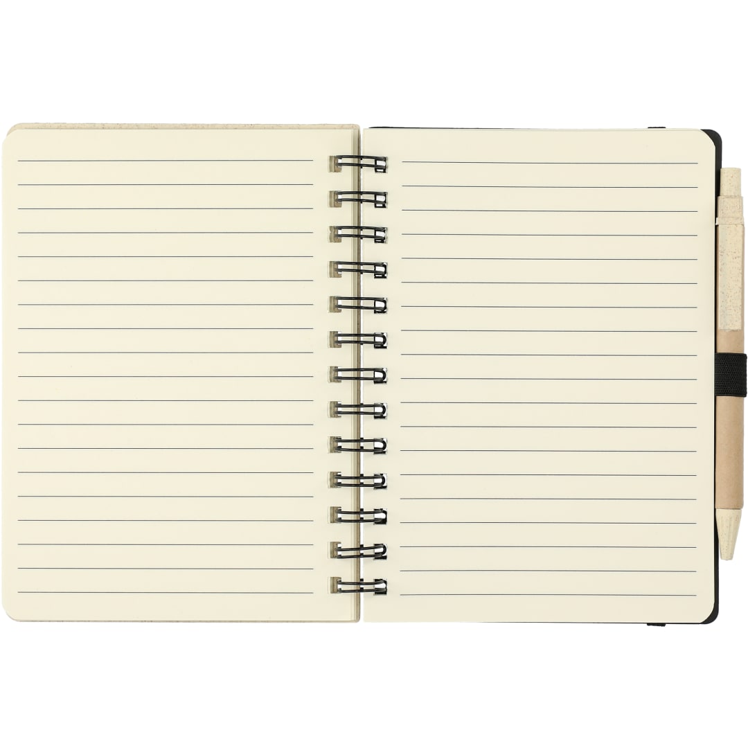 5" x 7" Wheat Straw Notebook With Pen - SM-3583 Tan