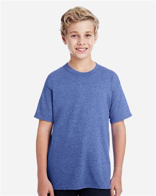 Gildan Youth DryBlend® T-Shirt - 8000B Heather Deep Royal