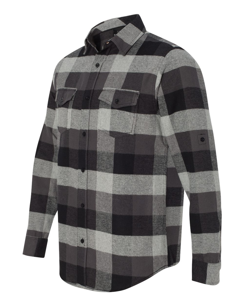 Burnside Men's Yarn-Dyed Flannel Shirt - 8210 Black- Grey