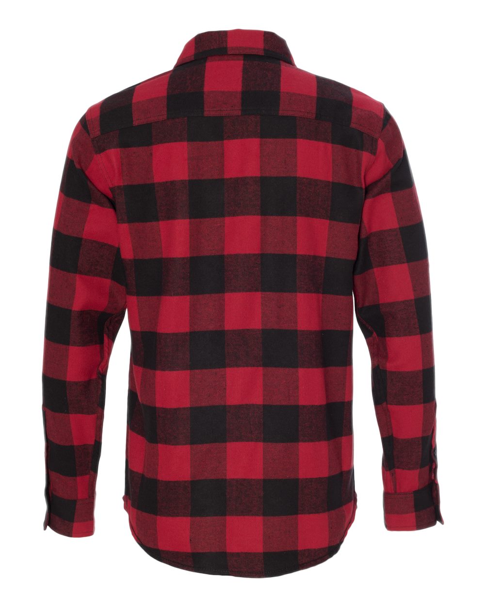 Burnside Men's Yarn-Dyed Flannel Shirt - 8210 Red- Black Buffalo