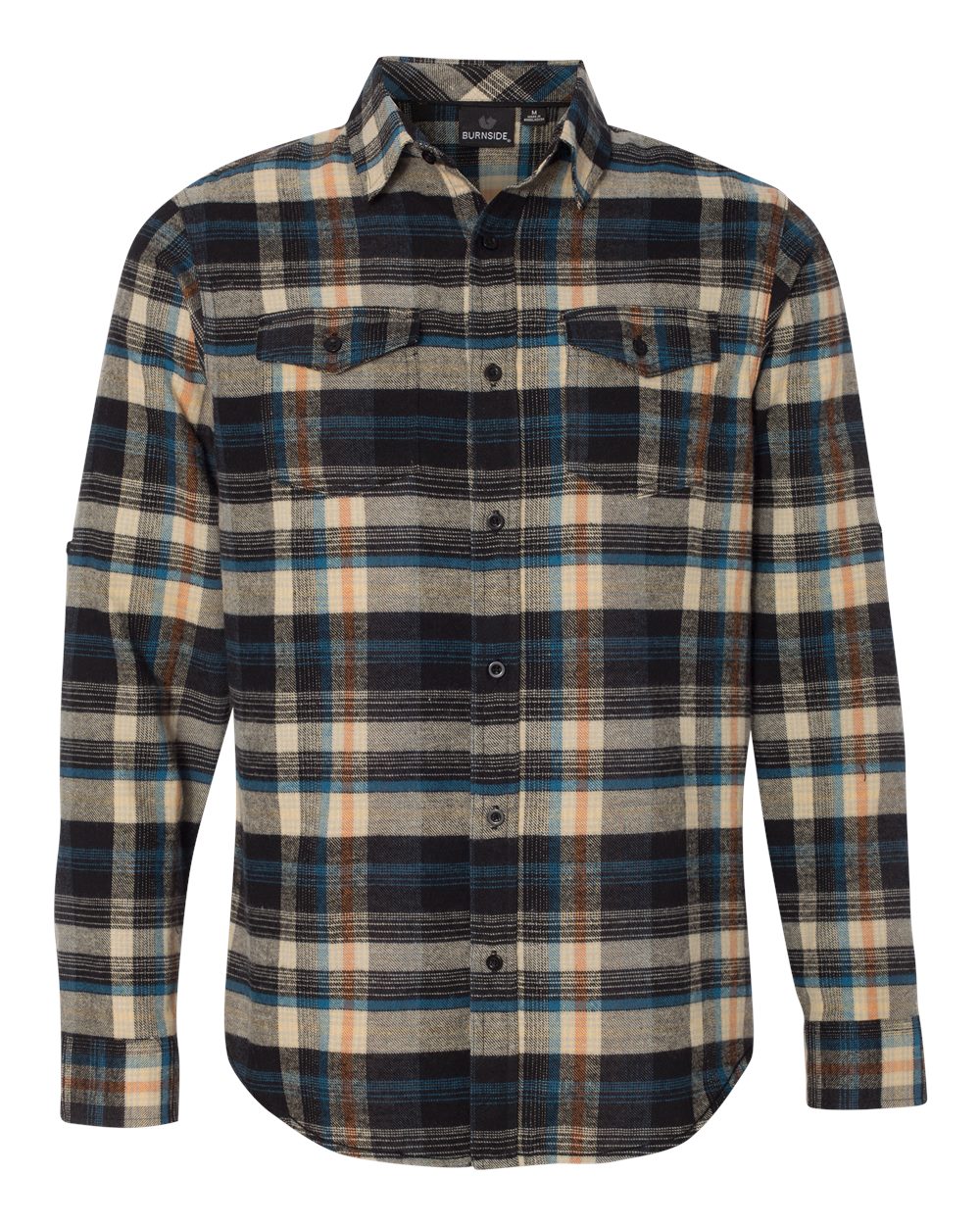 Burnside Men's Yarn-Dyed Flannel Shirt - 8210 Dark Khaki