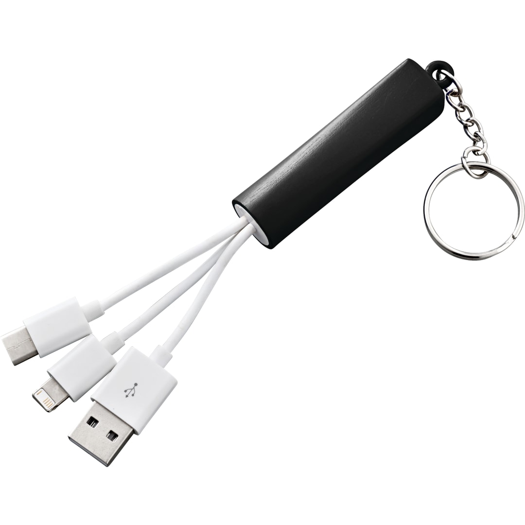 Route Light Up Logo 3-in-1 Cable - SM-3727 Black