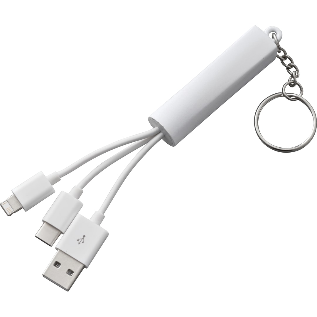 Route Light Up Logo 3-in-1 Cable - SM-3727 White