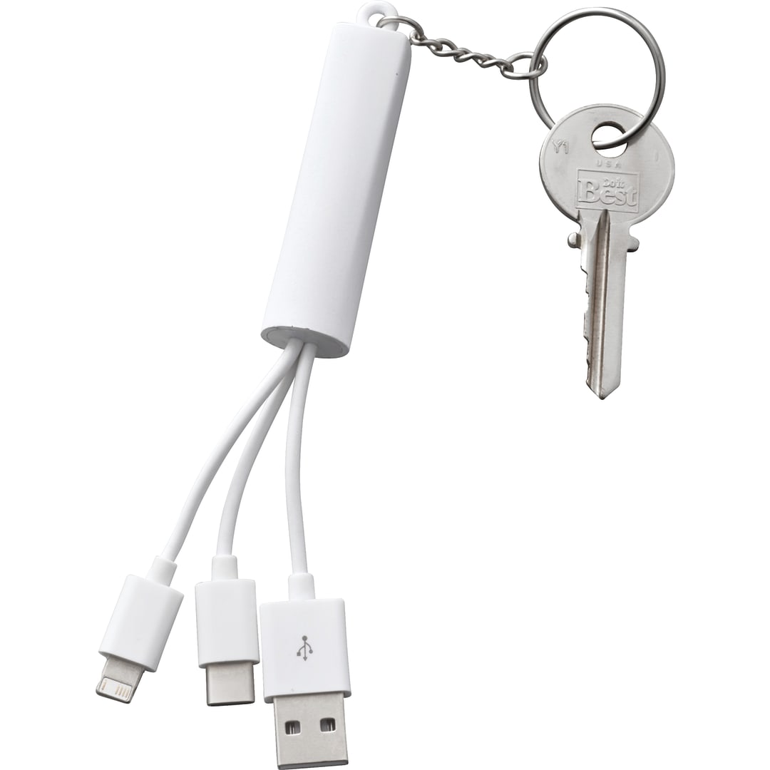 Route Light Up Logo 3-in-1 Cable - SM-3727 White