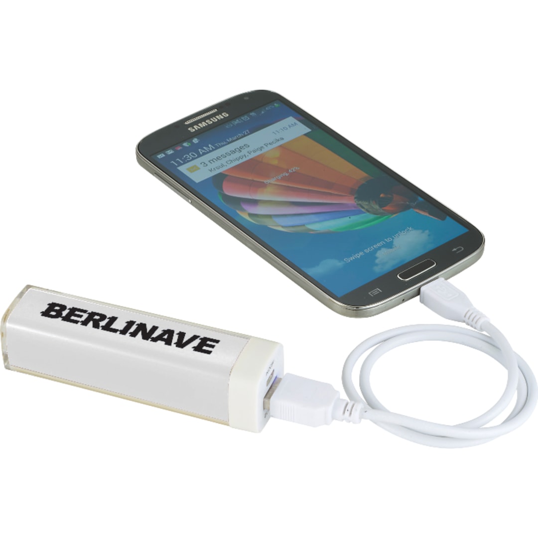 Flash 2,200 mAh Power Bank - SM-3909 White