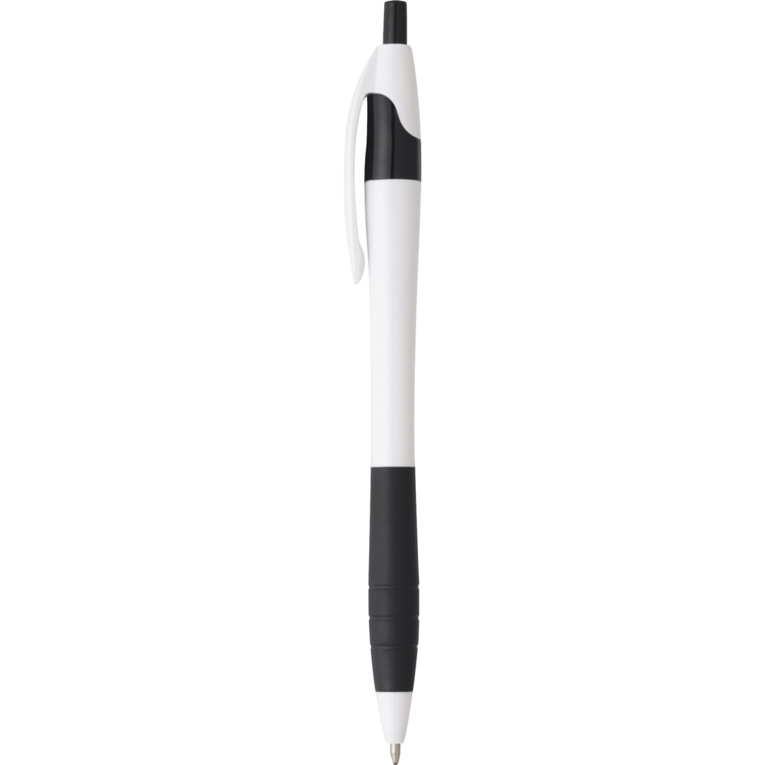 Cougar Rubber Grip Ballpoint Pen - SM-4198 White