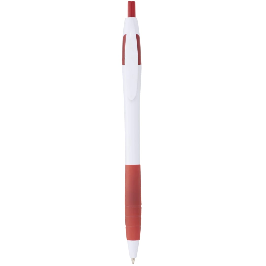 Cougar Rubber Grip Ballpoint Pen - SM-4198 White