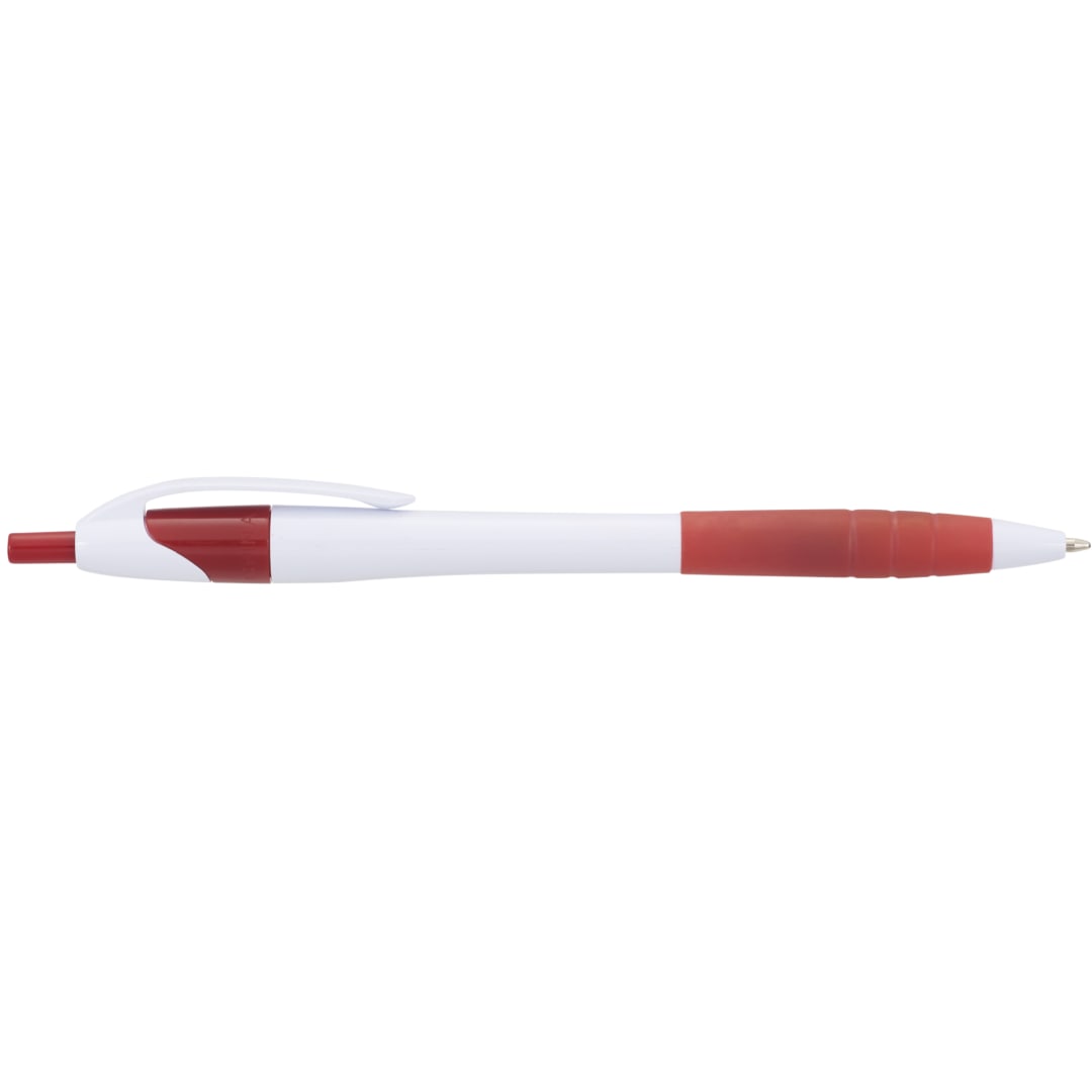 Cougar Rubber Grip Ballpoint Pen - SM-4198 White