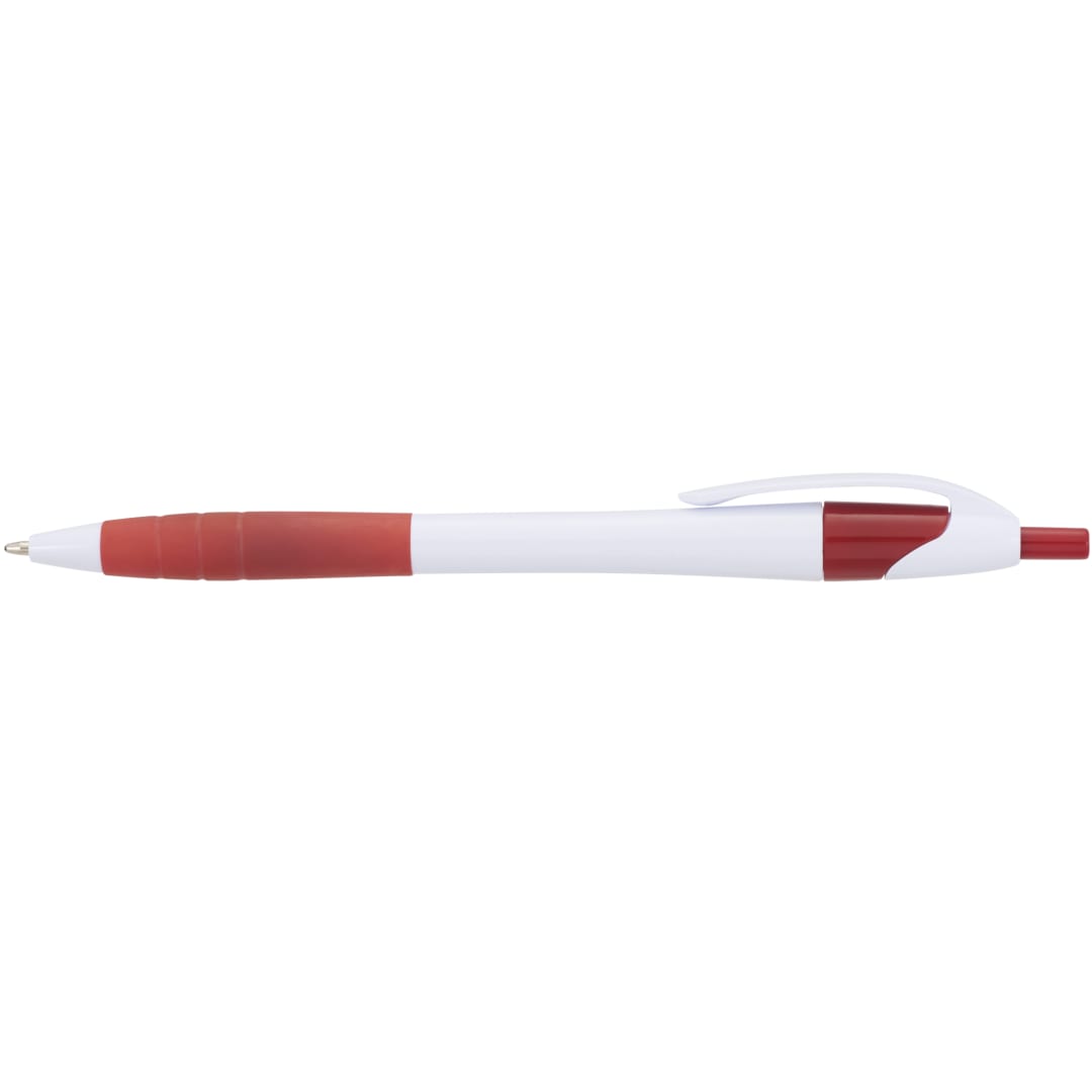 Cougar Rubber Grip Ballpoint Pen - SM-4198 White