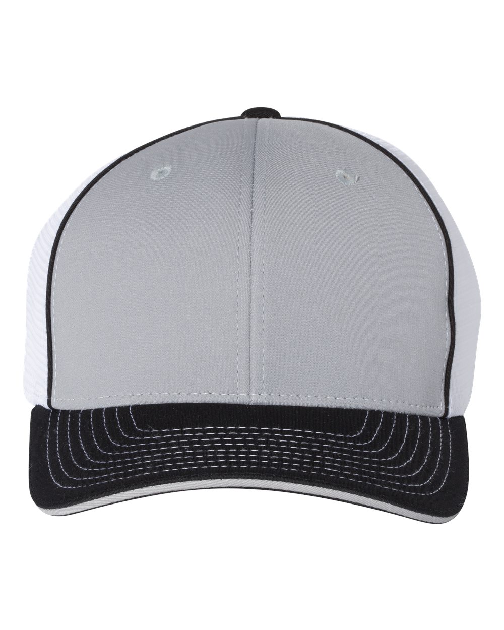 Richardson Pulse Sportmesh R-Flex Cap - 172 Grey- White- Black Tri