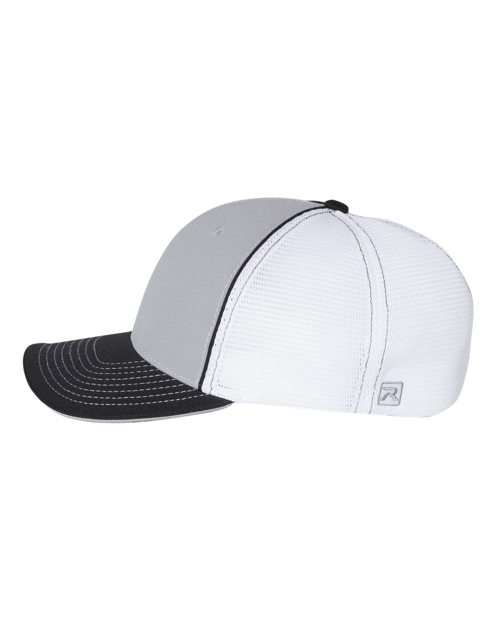 Richardson Pulse Sportmesh R-Flex Cap - 172 Grey- White- Black Tri