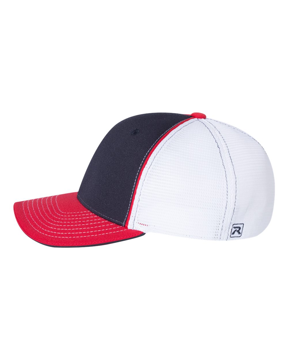 Richardson Pulse Sportmesh R-Flex Cap - 172 Navy- White- Red Tri