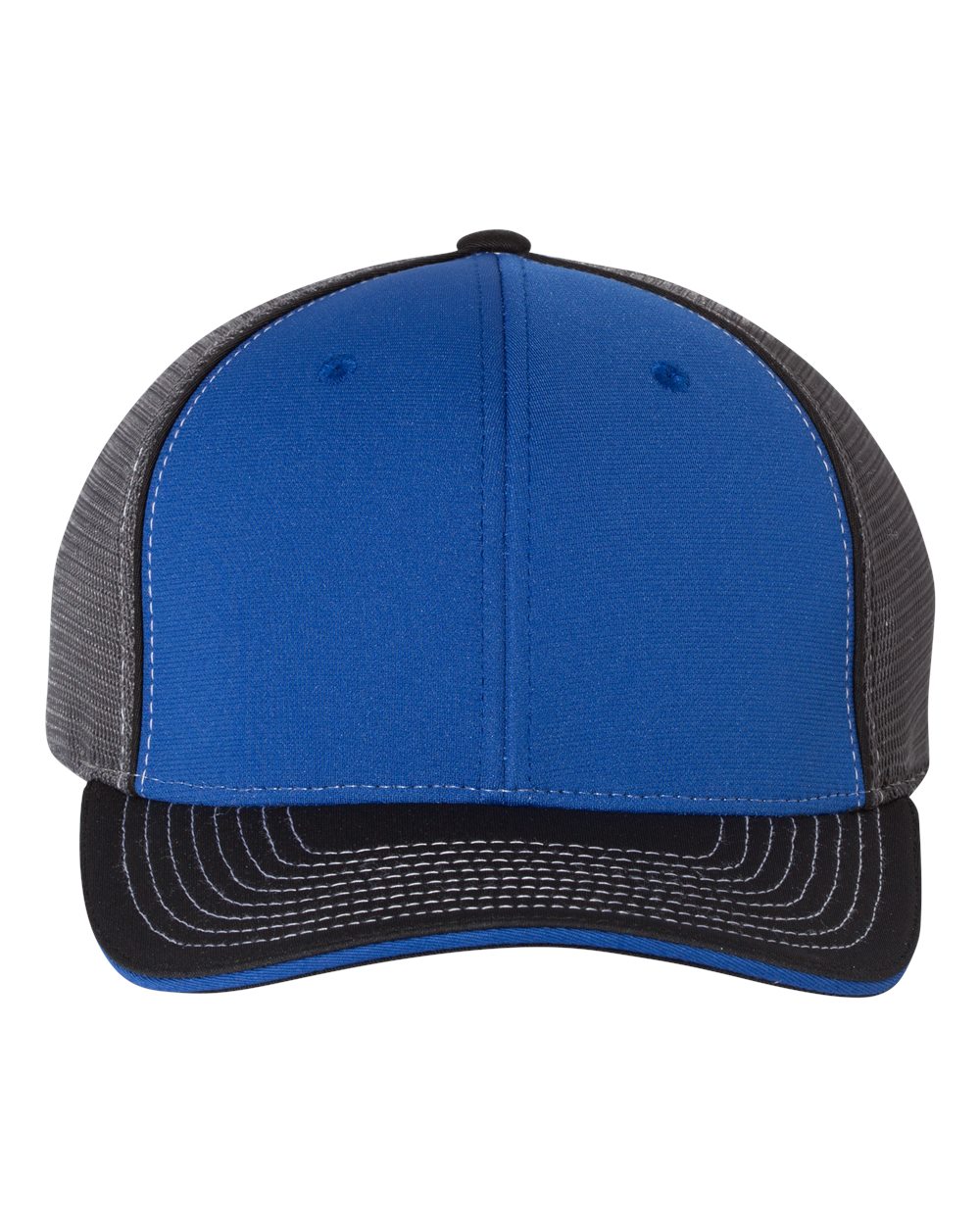 Richardson Pulse Sportmesh R-Flex Cap - 172 Royal- Charcoal- Black Tri