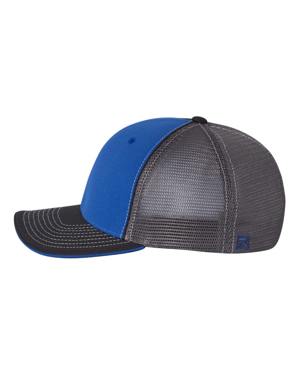 Richardson Pulse Sportmesh R-Flex Cap - 172 Royal- Charcoal- Black Tri