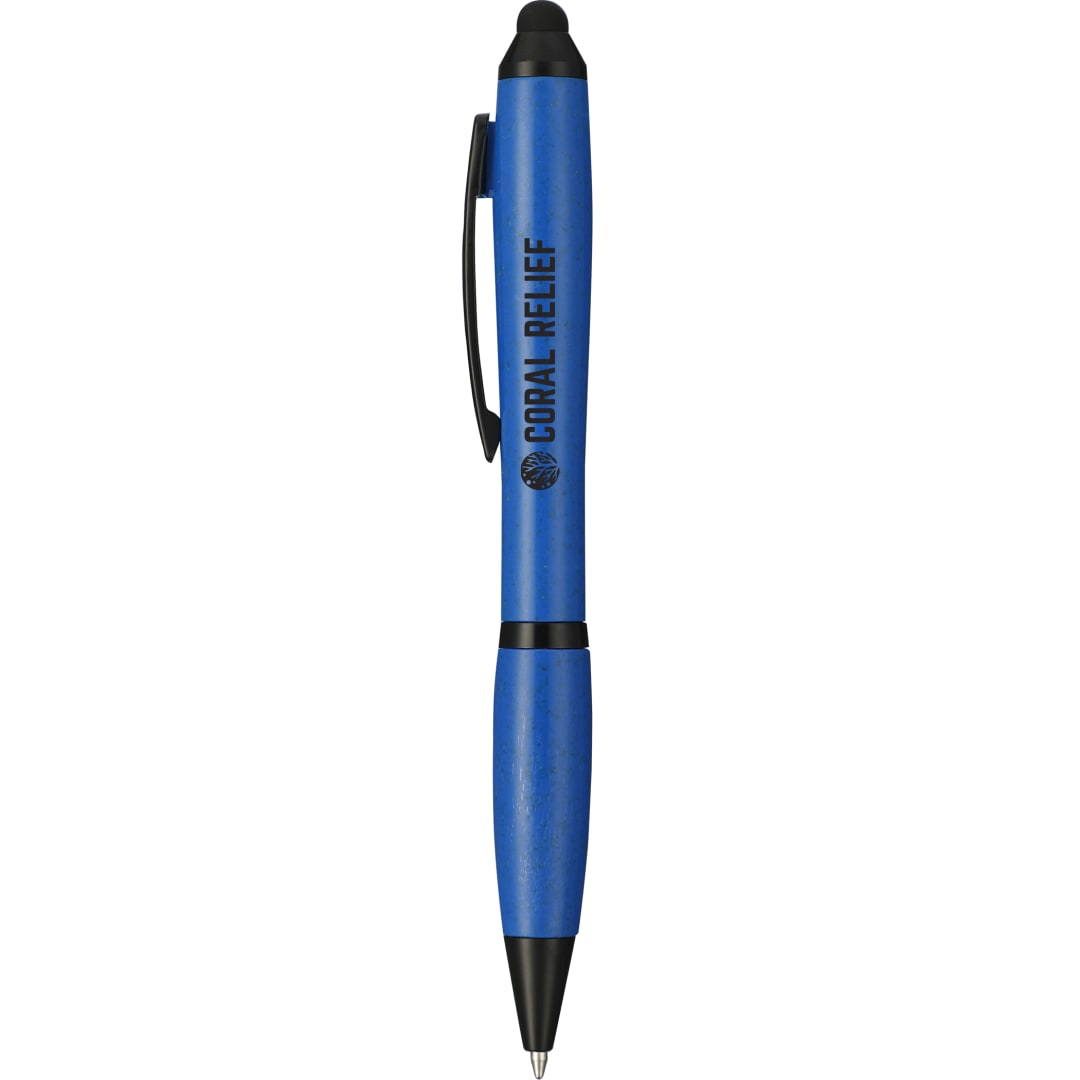 Nash Wheat Straw Ballpoint Stylus Pen - SM-4451 Blue