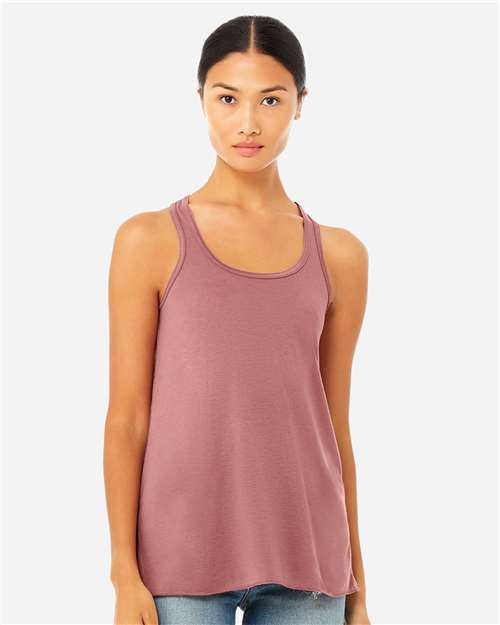 BELLA + CANVAS Women's Flowy Racerback Tank - 8800 - 8800BL Mauve