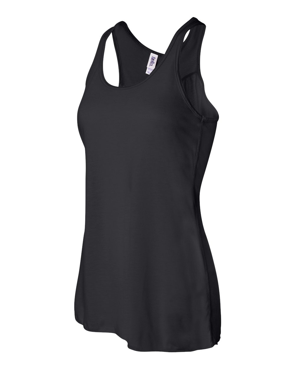 BELLA + CANVAS Women's Flowy Racerback Tank - 8800 - 8800BL Black