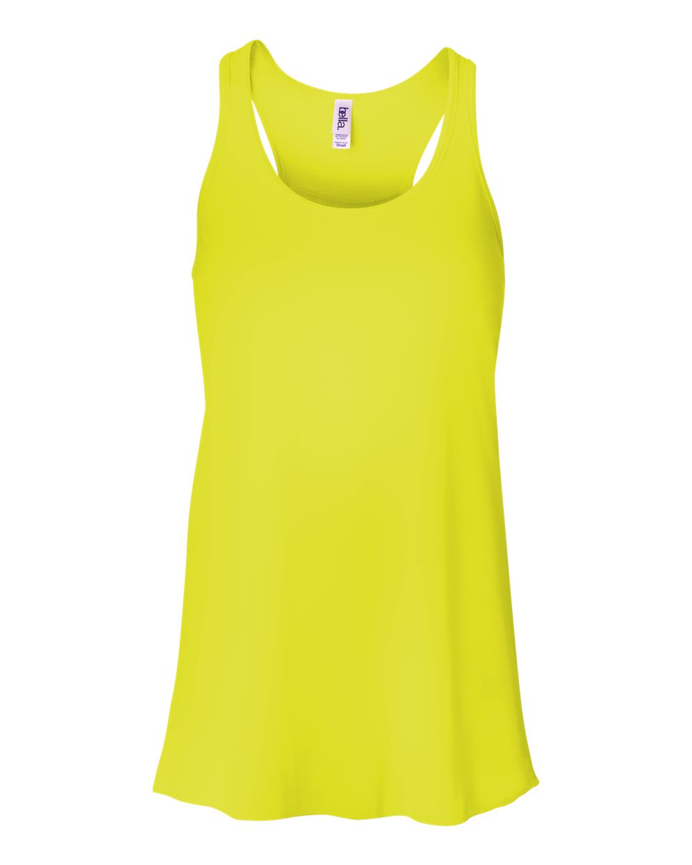 BELLA + CANVAS Women's Flowy Racerback Tank - 8800 - 8800BL Neon Yellow