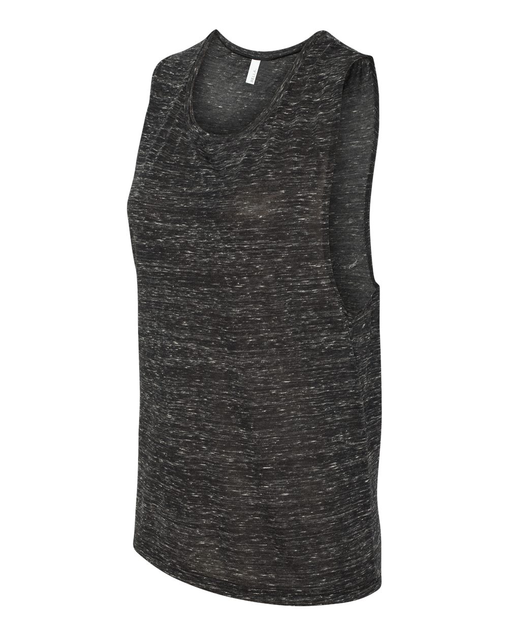 BELLA + CANVAS Women's Flowy Scoop Muscle Tank - 8803 Black Marble