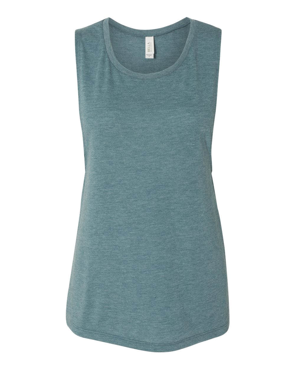 BELLA + CANVAS Women's Flowy Scoop Muscle Tank - 8803 Heather Deep Teal