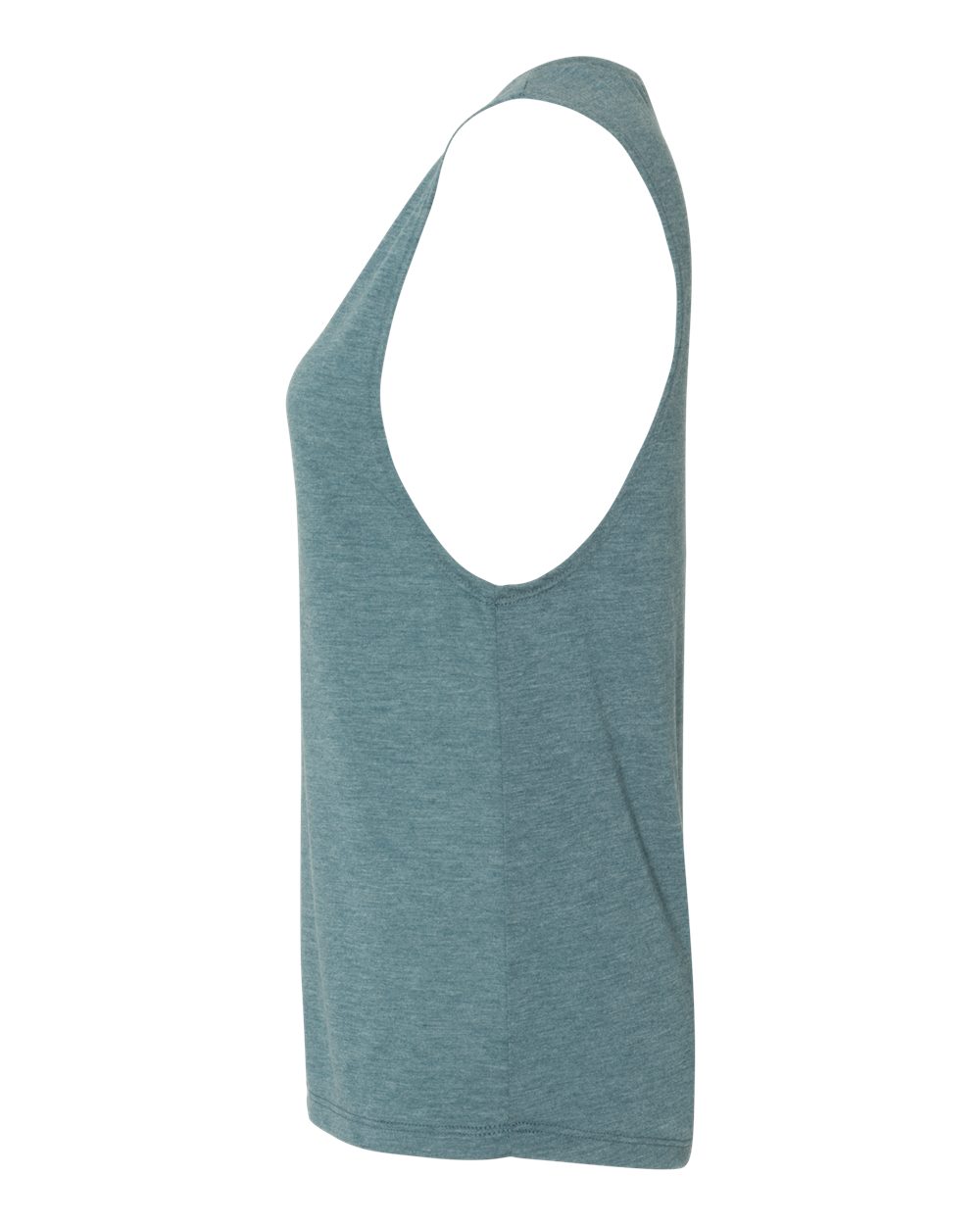 BELLA + CANVAS Women's Flowy Scoop Muscle Tank - 8803 Heather Deep Teal