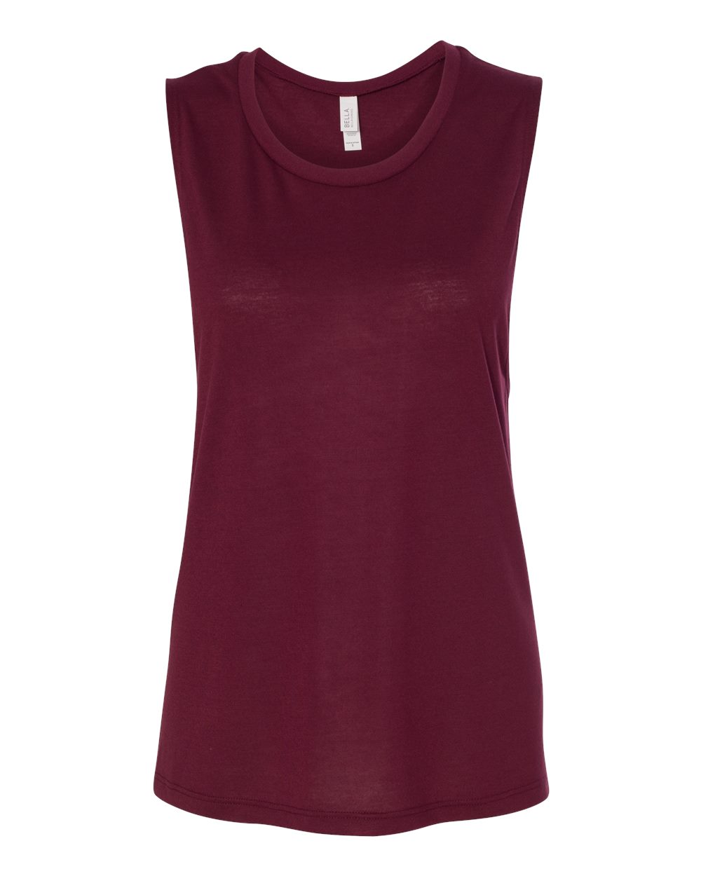 BELLA + CANVAS Women's Flowy Scoop Muscle Tank - 8803 Maroon