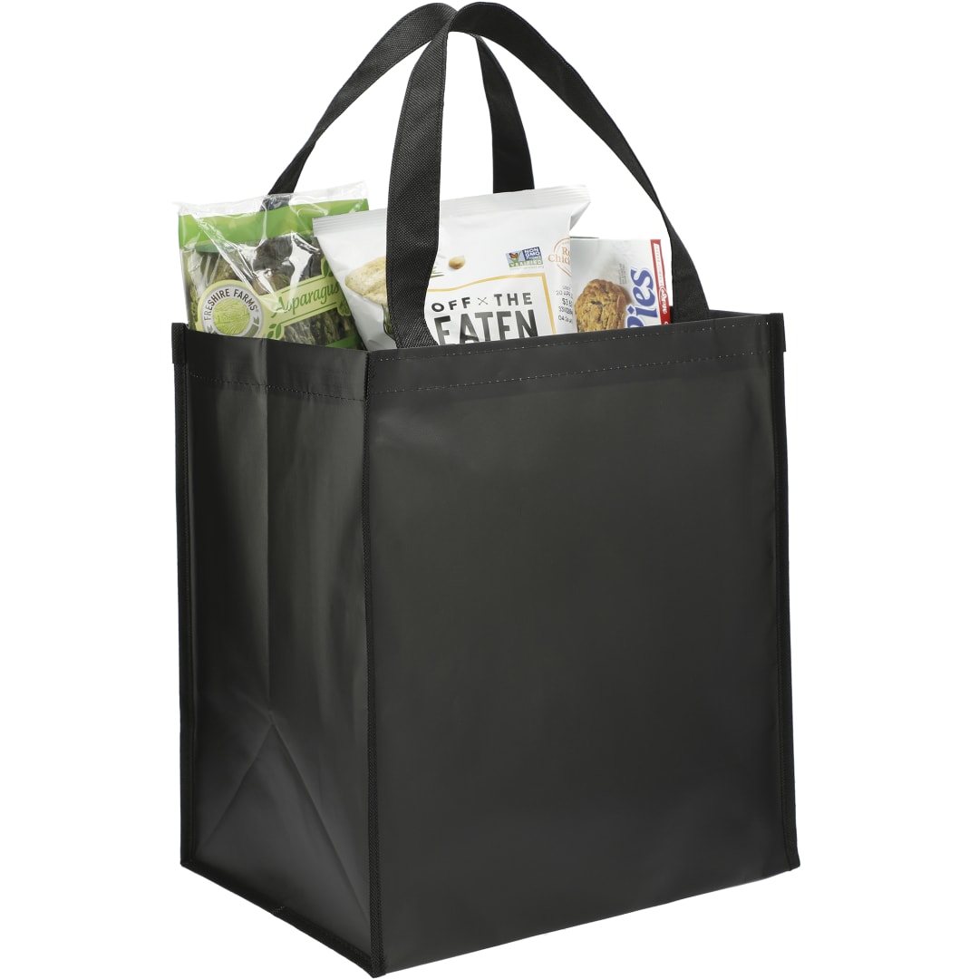 Double Laminated Wipeable Grocery Tote - SM-5725 Black