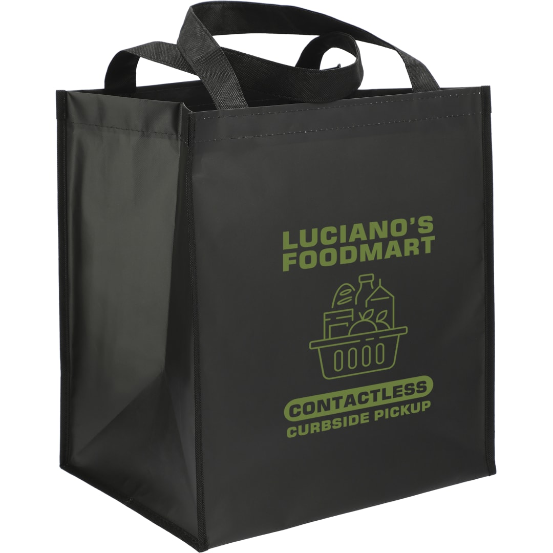 Double Laminated Wipeable Grocery Tote - SM-5725 Black