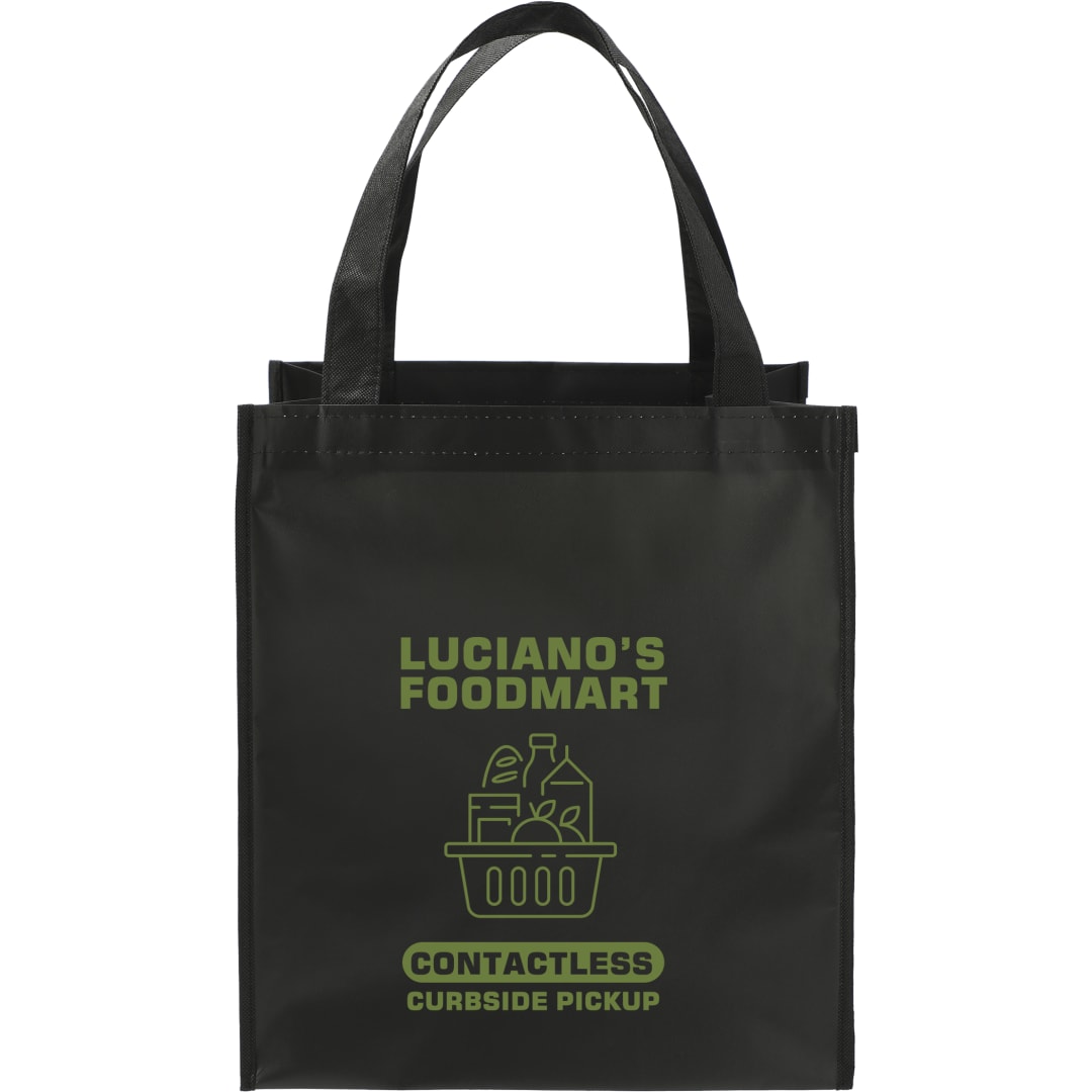 Double Laminated Wipeable Grocery Tote - SM-5725 Black