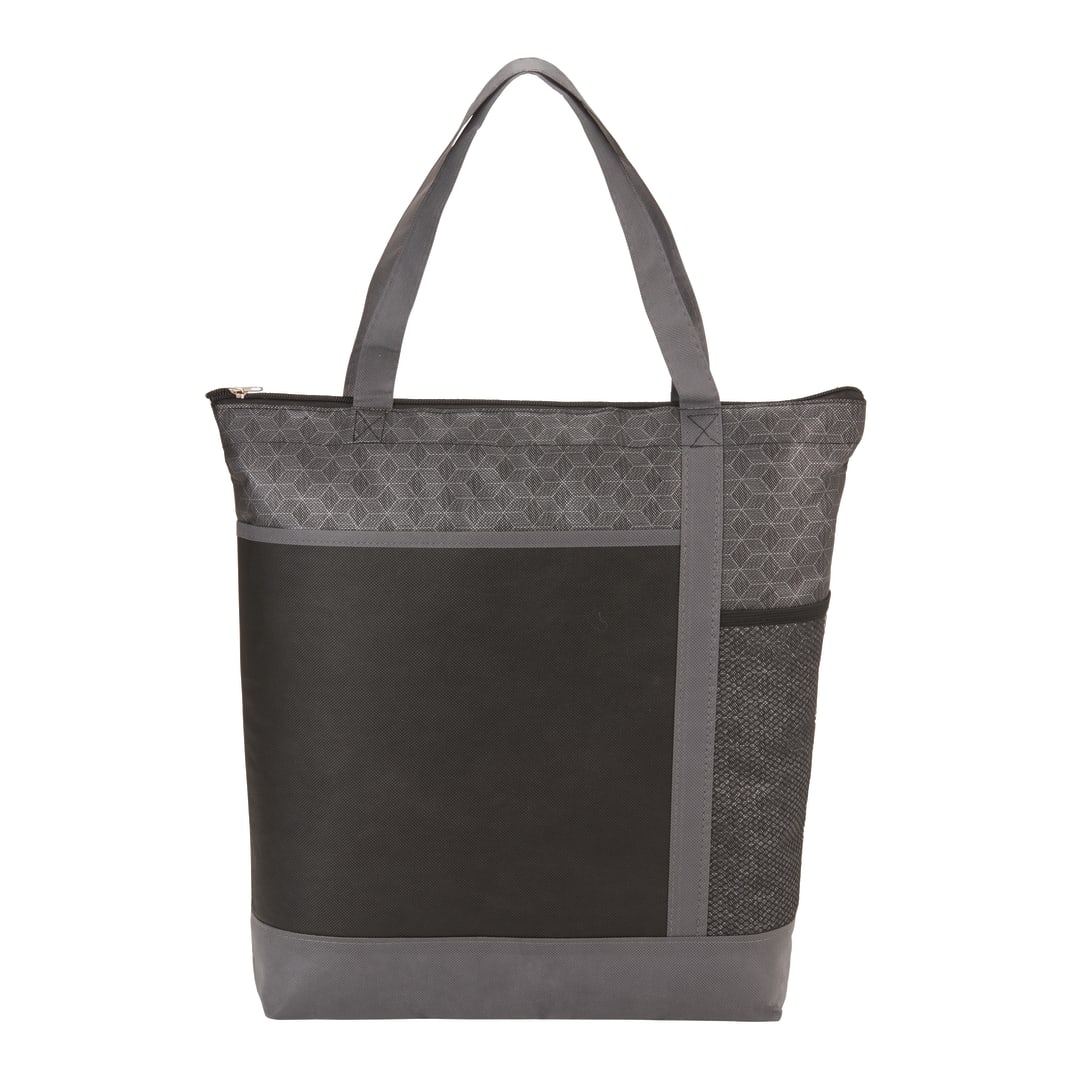 Chrome Non-Woven Zipper Convention Tote - SM-5750