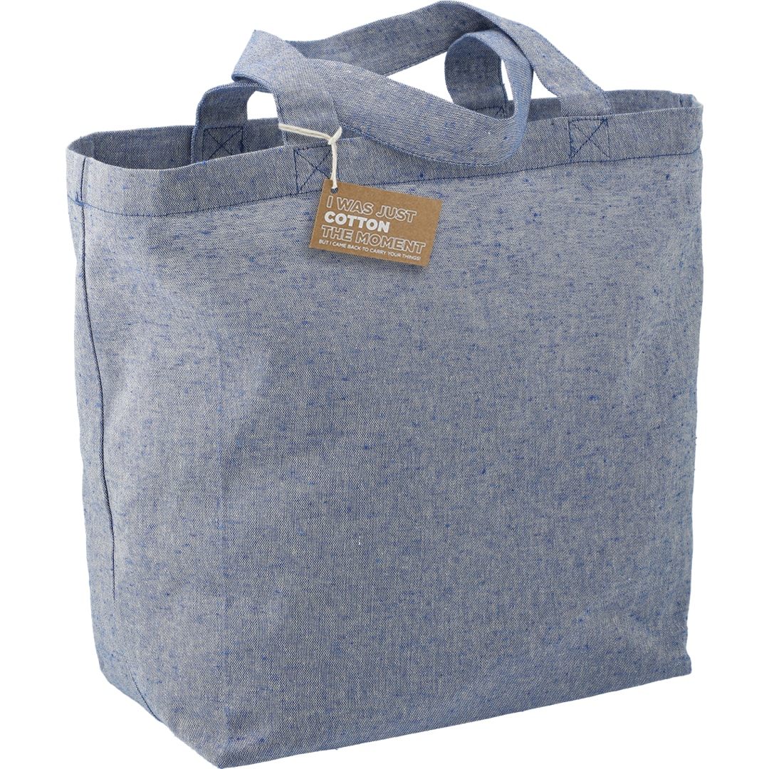 Recycled 5oz Cotton Twill Grocery Tote - SM-5779 Blue