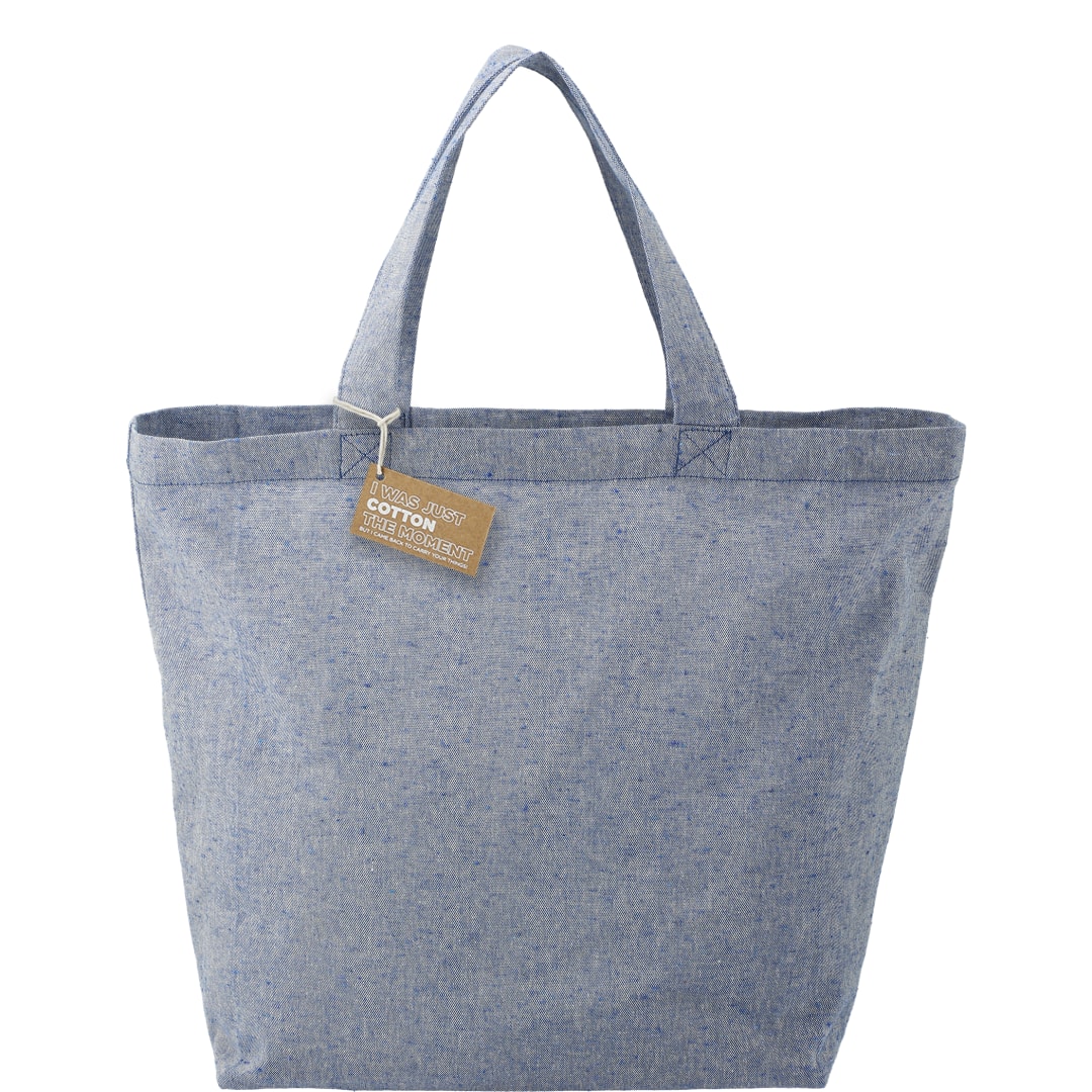 Recycled 5oz Cotton Twill Grocery Tote - SM-5779 Blue