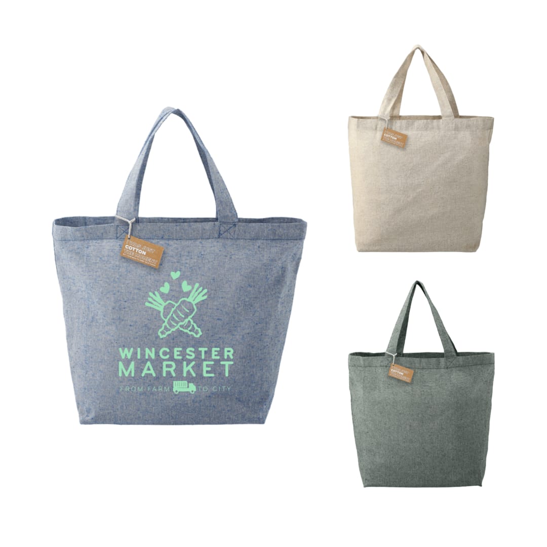 Recycled 5oz Cotton Twill Grocery Tote - SM-5779 Blue