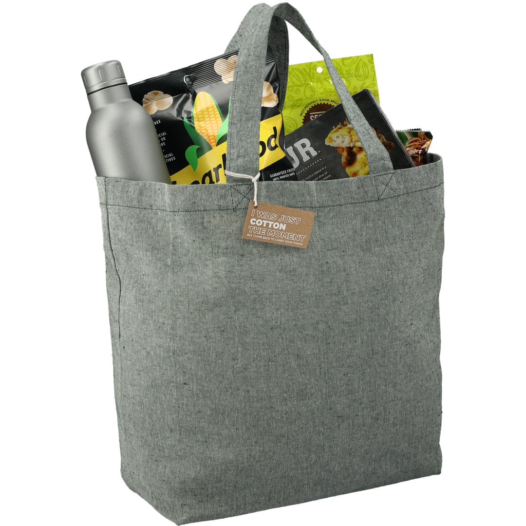 Recycled 5oz Cotton Twill Grocery Tote - SM-5779 Green