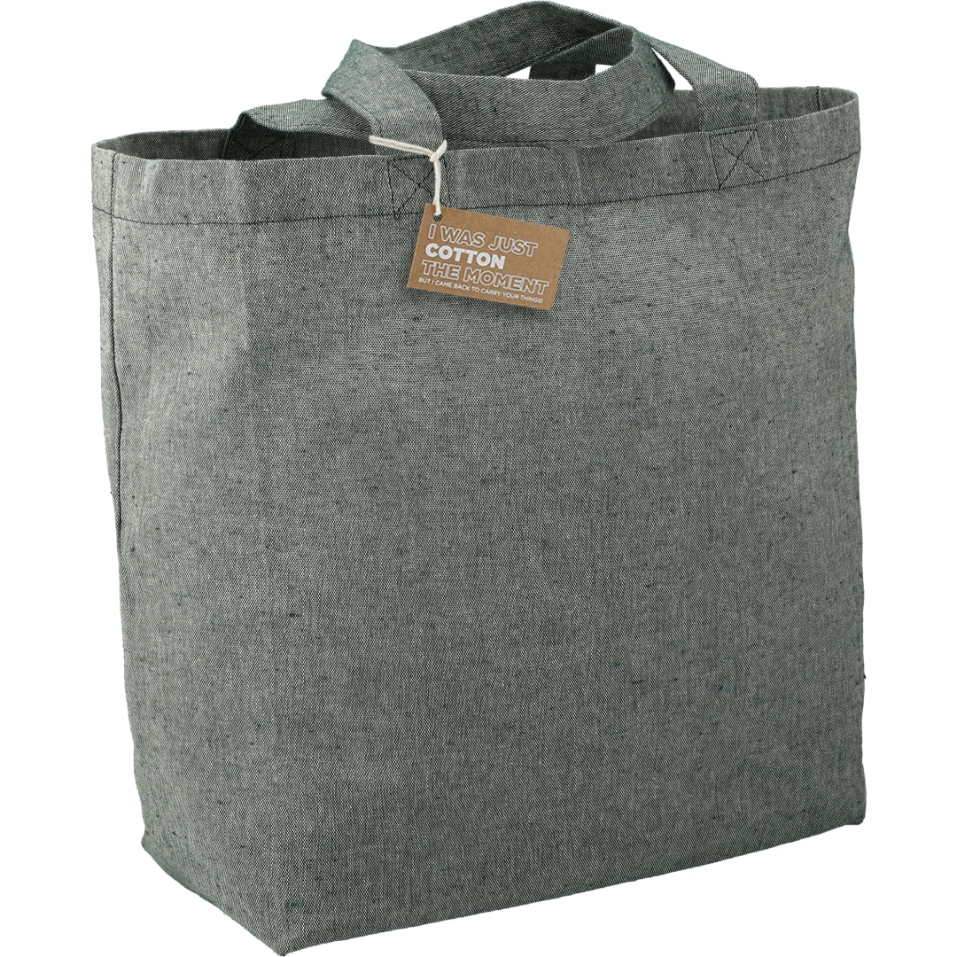 Recycled 5oz Cotton Twill Grocery Tote - SM-5779 Green