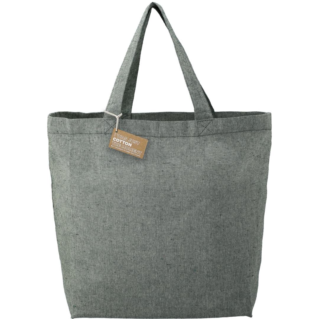 Recycled 5oz Cotton Twill Grocery Tote - SM-5779 Green