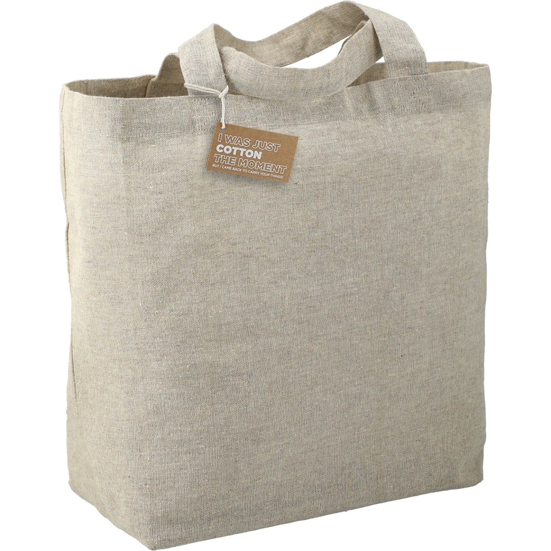Recycled 5oz Cotton Twill Grocery Tote - SM-5779 Natural