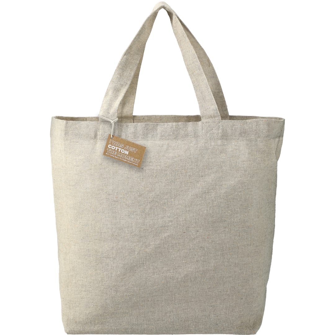 Recycled 5oz Cotton Twill Grocery Tote - SM-5779 Natural